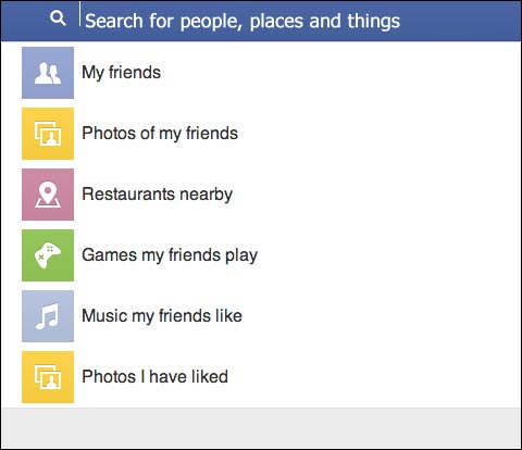 Facebook cho phép tìm kiếm những thứ mà bạn bè tôi thích